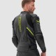 KURTKA SKÓRZANA REBELHORN VELOCE BLACK/GREY/FLUO YELLOW 46