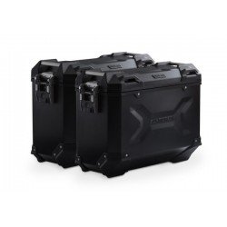 ZESTAW KUFRÓW BOCZNYCH TRAX ADV I STELAŻY SW-MOTECH MOTO GUZZI STELVIO (23-) BLACK 37/37L
