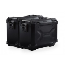 ZESTAW KUFRÓW BOCZNYCH TRAX ADV I STELAŻY SW-MOTECH MOTO GUZZI STELVIO (23-) BLACK 45/45L