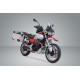 ZESTAW KUFRÓW BOCZNYCH TRAX ADV I STELAŻY SW-MOTECH MOTO GUZZI V85 TT / STRADA (24-) SILVER 37/45L