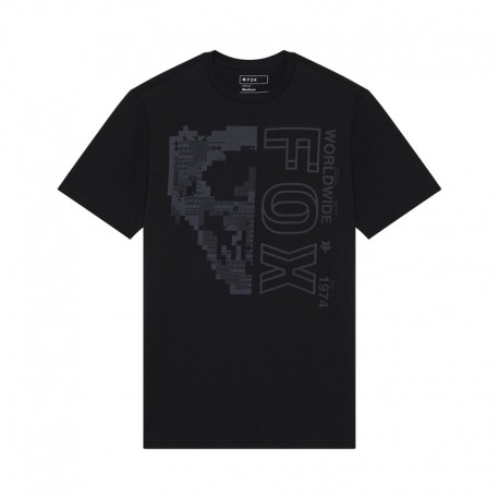 T-SHIRT FOX IMAGE SKULL PREM BLACK S