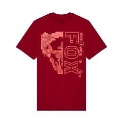 T-SHIRT FOX IMAGE SKULL PREM CARDINAL S