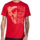 T-SHIRT FOX IMAGE SKULL PREM CARDINAL S