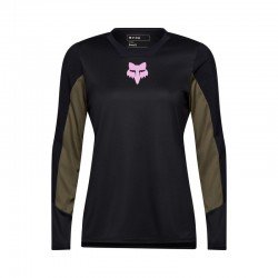 KOSZULKA ROWEROWA Z DŁUGIM RĘKAWEM FOX LADY DEFEND PARK BLACK XS
