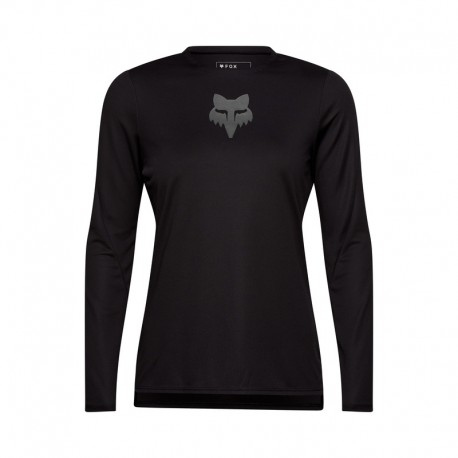 KOSZULKA ROWEROWA Z DŁUGIM RĘKAWEM FOX LADY RANGER HEAD BLACK XS
