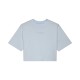 T-SHIRT FOX LADY WORDMARK OS CROP PALE BLUE XS