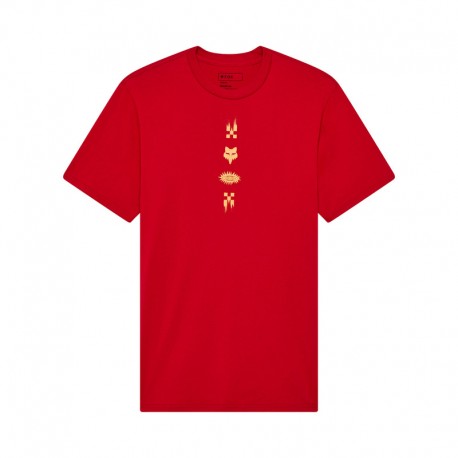 T-SHIRT FOX CHECKERED PREM CARDINAL XXL