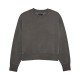 BLUZA FOX LADY WORDMARK OVERSIZED FLEECE CREW PEWTER M