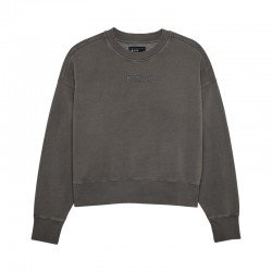 BLUZA FOX LADY WORDMARK OVERSIZED FLEECE CREW PEWTER M