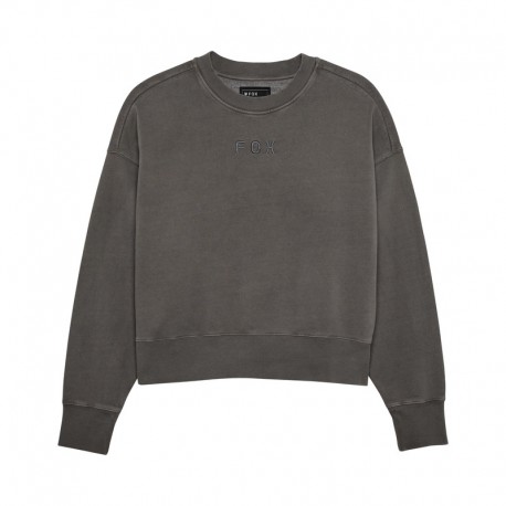 BLUZA FOX LADY WORDMARK OVERSIZED FLEECE CREW PEWTER M