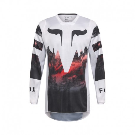 BLUZA FOX 180 KAIROS WHITE/FLUO RED S