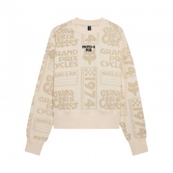 BLUZA FOX LADY CIRCA 74 OVERSIZED FLEECE CREW OFF WHITE XS