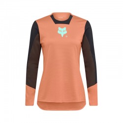 KOSZULKA ROWEROWA Z DŁUGIM RĘKAWEM FOX LADY DEFEND ELEVATED CORAL S