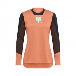 KOSZULKA ROWEROWA Z DŁUGIM RĘKAWEM FOX LADY DEFEND ELEVATED CORAL S