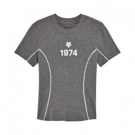 T-SHIRT FOX LADY MOTO-X FITTED HEATHER GRAPHITE XS