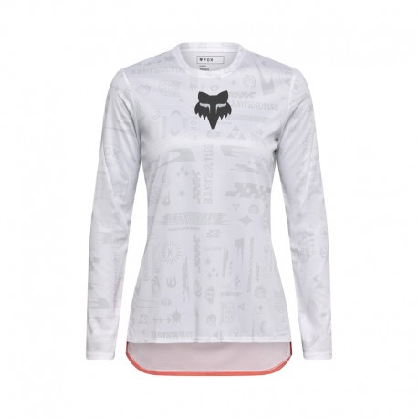 KOSZULKA ROWEROWA Z DŁUGIM RĘKAWEM FOX LADY RANGER LUNAR SE WHITE S