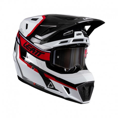 KASK Z GOGLAMI LEATT KIT MOTO 7.5 V26 WHITE/RED (63-64CM) XXL