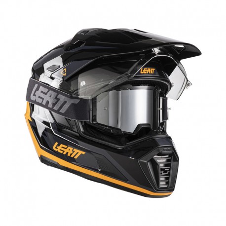 KASK MOTOCYKLOWY Z GOGLAMI LEATT ADV 7.5 BLACK ORANGE XL