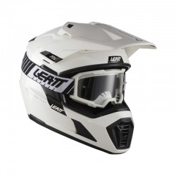 KASK MOTOCYKLOWY Z GOGLAMI LEATT ADV 7.5 WHITE S