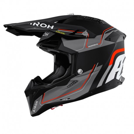 KASK MOTOCYKLOWY AIROH AVIATOR 3 LEADER ORANGE MATT XS