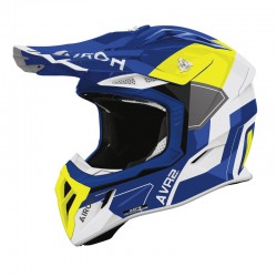 KASK MOTOCYKLOWY AIROH AVIATOR ACE 2 SHIELD BLUE YELLOW GLOSS XS