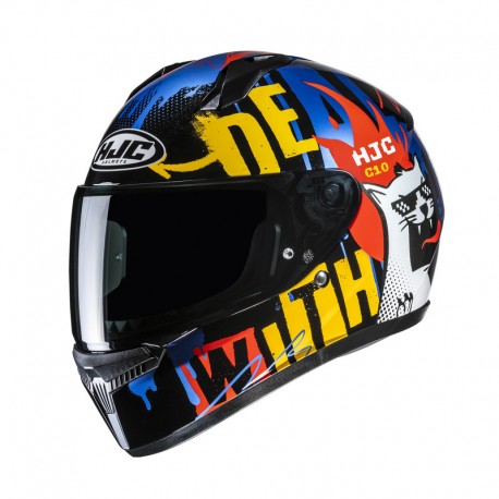 KASK MOTOCYKLOWY HJC C10 FOP BLACK BLUE 3XS