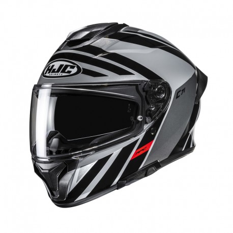 KASK MOTOCYKLOWY HJC C71 FABER BLACK RED XS