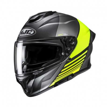 KASK MOTOCYKLOWY HJC C71 MORIX BLACK YELLOW XS