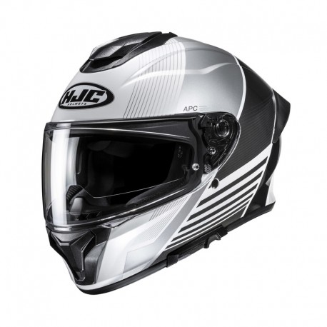 KASK MOTOCYKLOWY HJC C71 MORIX WHITE BLACK XS