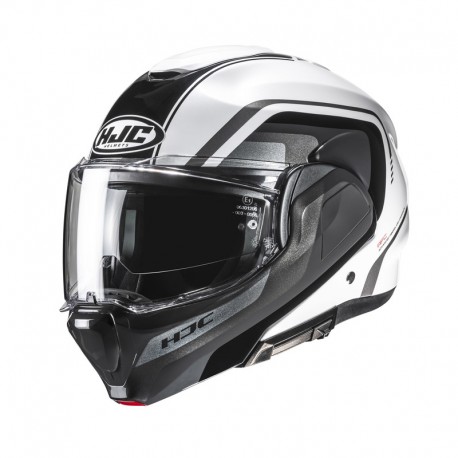 KASK MOTOCYKLOWY HJC F100 REFF GREY WHITE XS