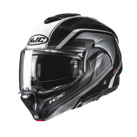 KASK MOTOCYKLOWY HJC F100 REFF BLACK WHITE XS