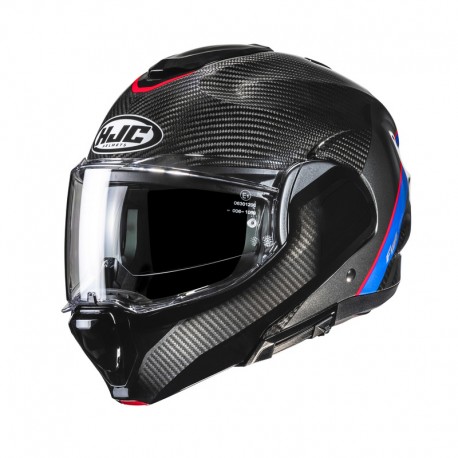 KASK MOTOCYKLOWY HJC F100 CARBON STAN BLACK BLUE XS
