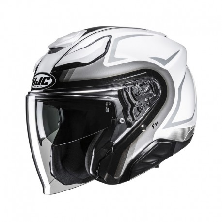 KASK MOTOCYKLOWY HJC F31 BASK WHITE GREY XS