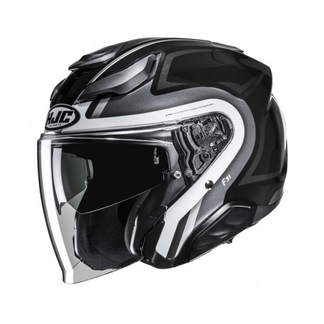 KASK MOTOCYKLOWY HJC F31 BASK BLACK WHITE XS