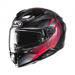 KASK MOTOCYKLOWY HJC F71 CATOS BLACK RED XS