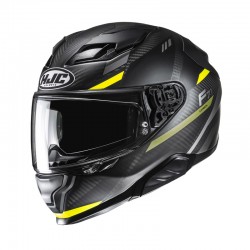 KASK MOTOCYKLOWY HJC F71 CARBON ESIRA BLACK YELLOW XS