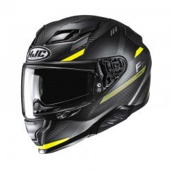KASK MOTOCYKLOWY HJC F71 CARBON ESIRA BLACK YELLOW XS