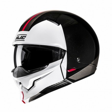 KASK MOTOCYKLOWY HJC I20N VENA WHITE BLACK XS
