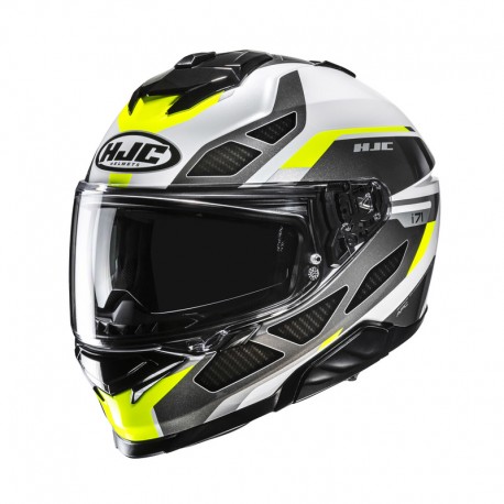 KASK MOTOCYKLOWY HJC I71 ZEST WHITE YELLOW XS