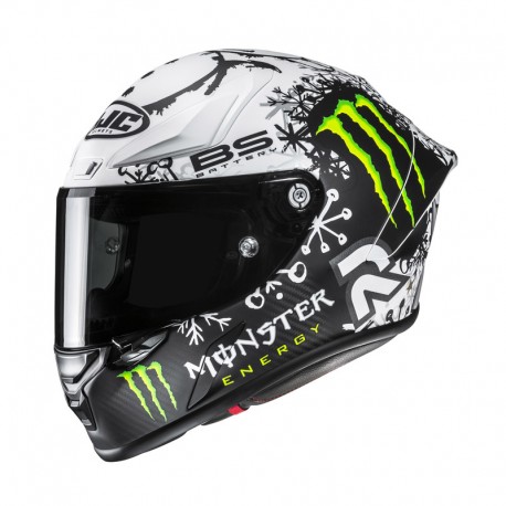 KASK MOTOCYKLOWY HJC RPHA1 V2 CARBON QUARTARARO SNOW DIABLO REPLICA BLACK WHITE XXS