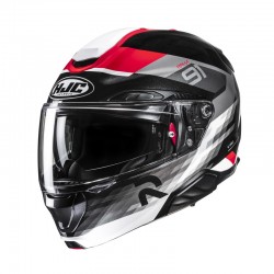 KASK MOTOCYKLOWY HJC RPHA91 MADAL BLACK RED XS