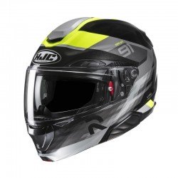 KASK MOTOCYKLOWY HJC RPHA91 MADAL BLACK YELLOW XS