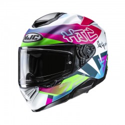 KASK MOTOCYKLOWY HJC RPHA72 GOLDY WHITE GREEN XS