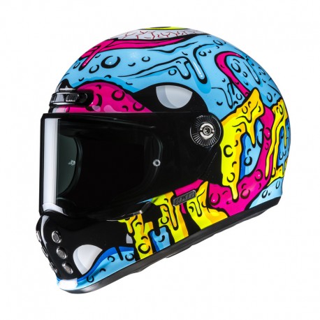 KASK MOTOCYKLOWY HJC V10 SQUEEZE BLUE PINK XS