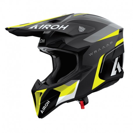 KASK MOTOCYKLOWY AIROH WRAAAP CONQUER YELLOW MATT XXS