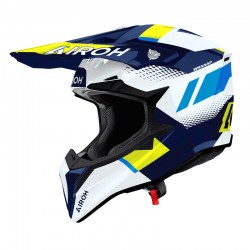 KASK MOTOCYKLOWY AIROH WRAAAP VISION YELLOW BLUE GLOSS XXS