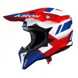 KASK MOTOCYKLOWY AIROH WRAAAP VISION RED BLUE GLOSS XXS