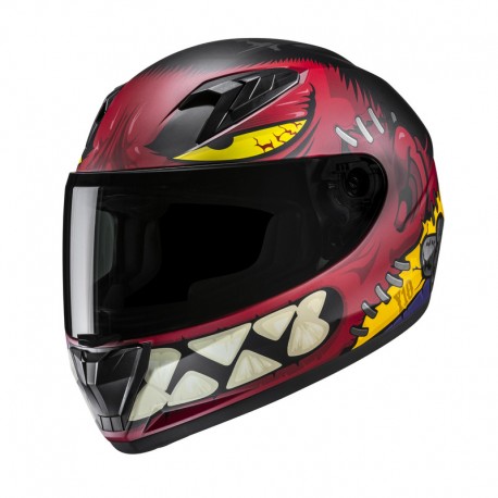 KASK MOTOCYKLOWY JUNIOR HJC Y10 FRANK RED BLACK YS