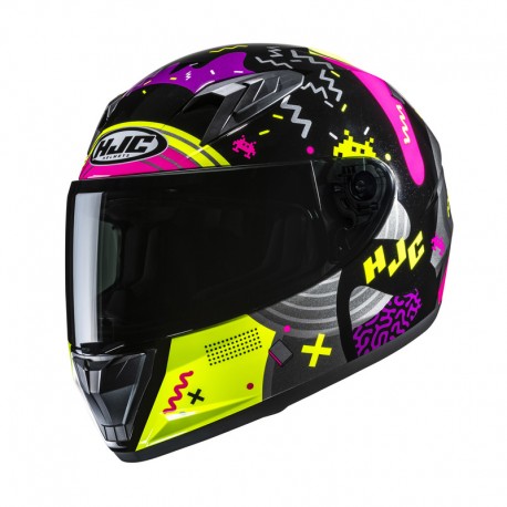 KASK MOTOCYKLOWY JUNIOR HJC Y10 MIKA BLACK PINK YS