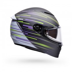 KASK MOTOCYKLOWY BELL LITHIUM VELO MATTE PEARL BLACK YELLOW XS